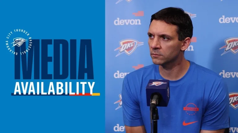 Coach Daigneault following the Thunder’s NBA Cup Group Play Win Post Game Media November 7, 2025