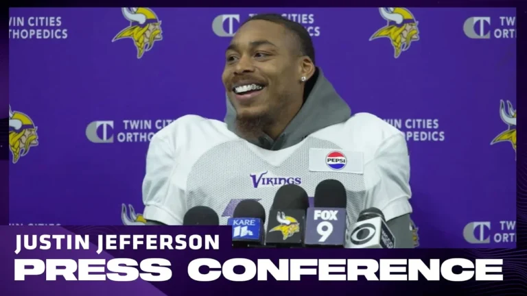 Justin Jefferson on J.J. McCarthy’s Focus, Blocking for Teammates, Preparing for Packers Game & More