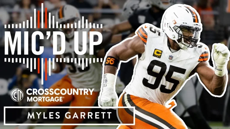 Myles Garrett Mic’d Up: Dominant Defensive Line Performance! 10 Sacks vs Raiders!