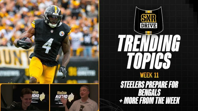 Steelers Prepare To Take On Bengals SNR Drive Trending Topics (Week 11) Pittsburgh Steelers
