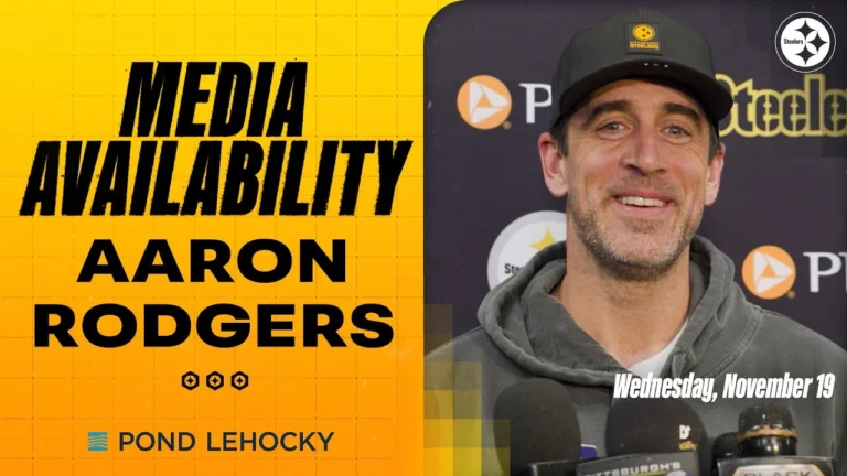 Aaron Rodgers Media Availability (Nov. 19) Pittsburgh Steelers