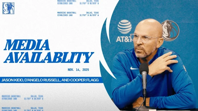 Jason Kidd, D’Angelo Russell, & Cooper Flagg Media Availability vs LAC 11 14 25