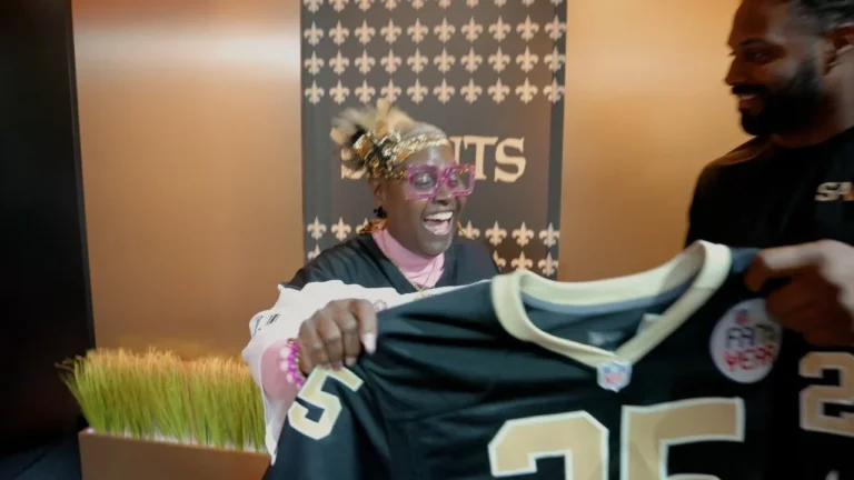 Cam Jordan surprises 2025 Saints Fan of the Year!