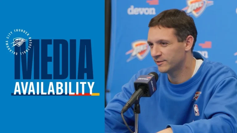 Coach Daigneault on the Thunders win over the Warriors Post Game Media November 11, 2025