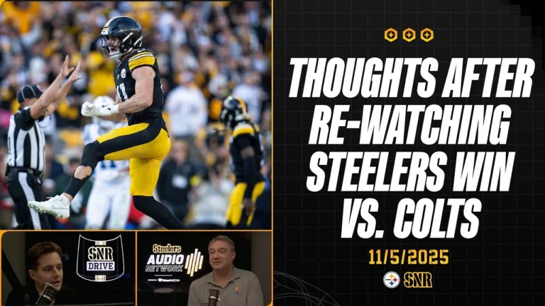 Thoughts after re-watching Steelers win over Colts SNR Drive (Nov. 5) Pittsburgh Steelers