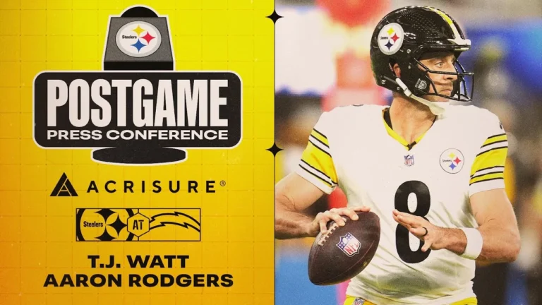 Watt & Rodgers Postgame Press Conference (Week 10 at Los Angeles Chargers) Pittsburgh Steelers