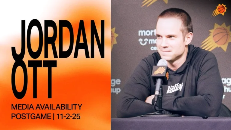 Head Coach Jordan Ott Postgame Media Availability Phoenix Suns 11-2-25