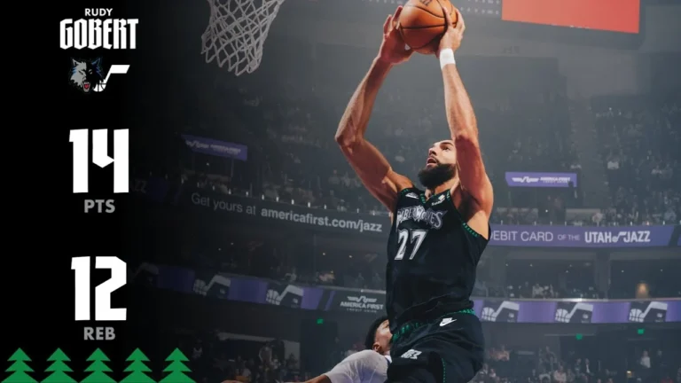 Rudy Gobert Double-Double Vs His Former Team The Utah Jazz 11.10.25