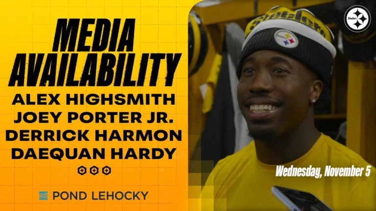 Highsmith, Porter Jr., Harmon, Hardy Media Availabilities (Nov. 5) Pittsburgh Steelers