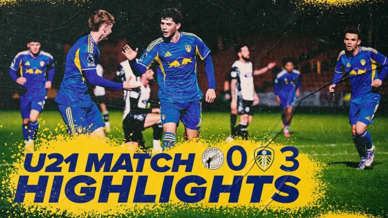 Gateshead FC 0-3 Leeds United U21s National League Cup highlights
