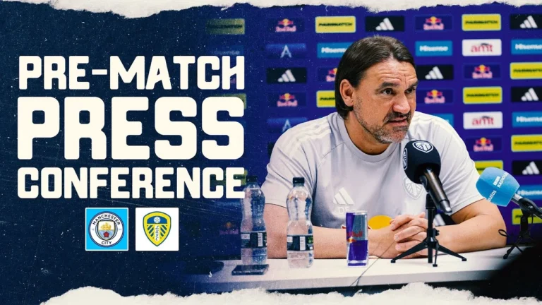 Daniel Farke press conference Manchester City v Leeds United Premier League