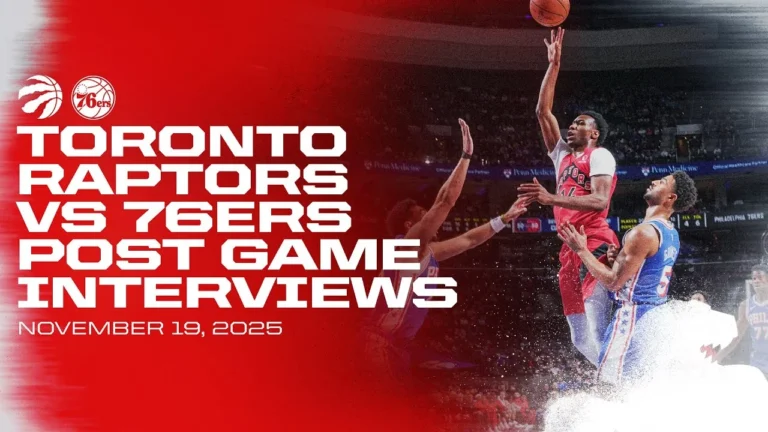 Toronto Raptors Full Media Availability Post Game Sixers November 19, 2025