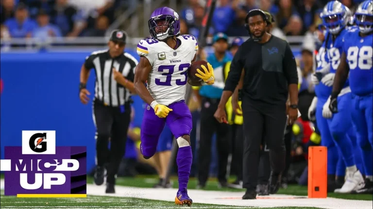 Aaron Jones Mic’d Up During Minnesota Vikings Win Over Detroit Lions