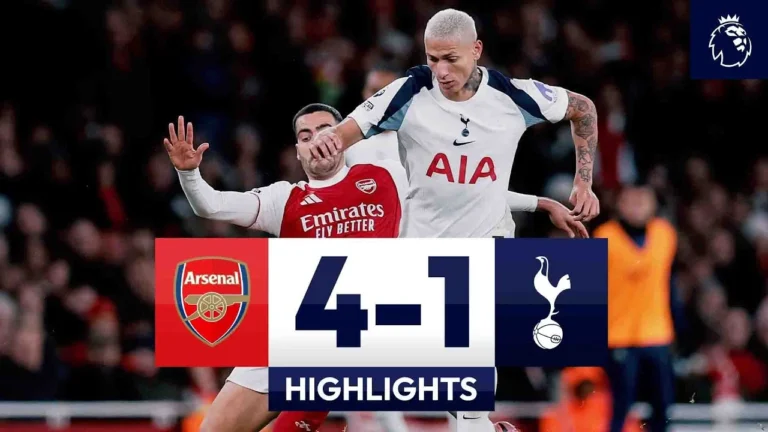 Arsenal 4-1 Tottenham Hotspur Premier League Highlights