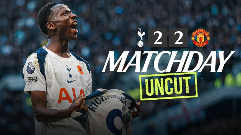 Spurs 2-2 Man Utd MATCHDAY UNCUT Behind the scenes access in the Premier League