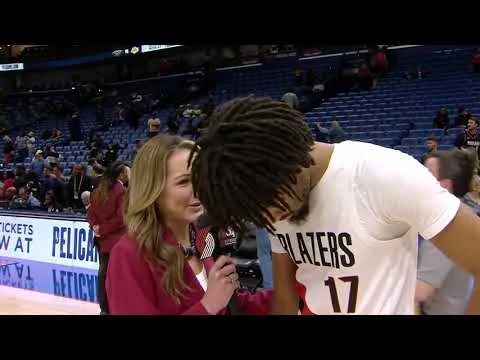 Shaedon Sharpe Postgame Interview Brightside Windows Baseline Report POR at NOP 11 12 2025