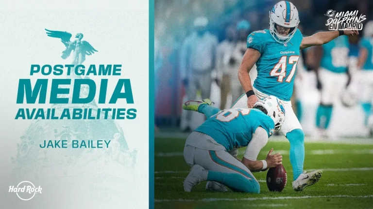 Jake Bailey meets with the media Miami Dolphins
