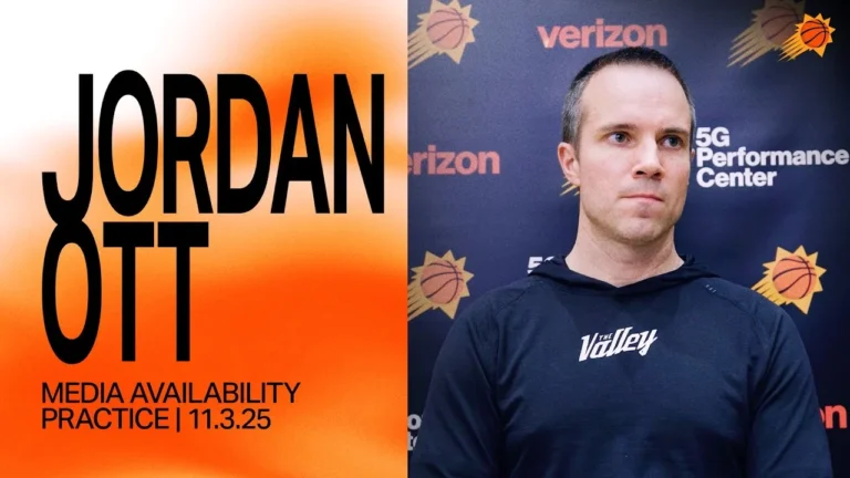 Head Coach Jordan Ott Practice Media Availability Phoenix Suns 11-3-2025