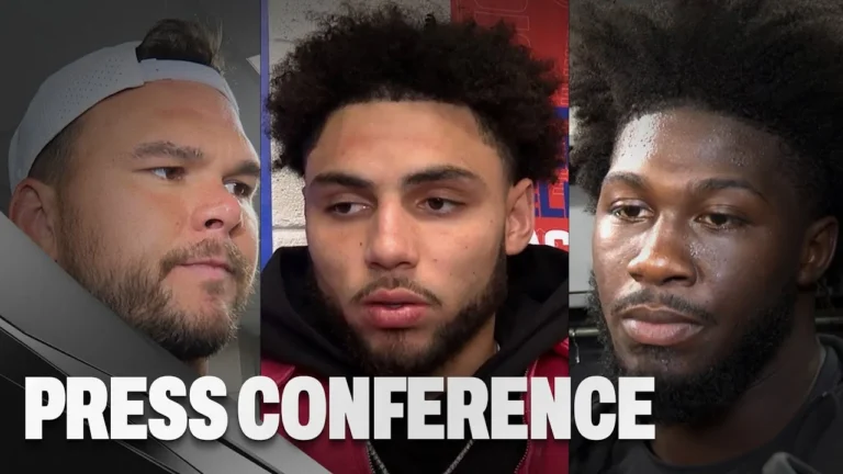 Drake London & others on the Atlanta Falcons matchup vs the New England Patriots Press Conference