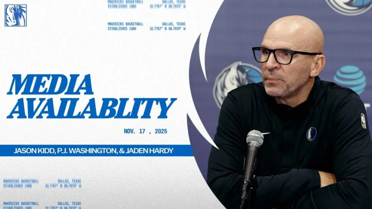 Jason Kidd, P.J. Washington, & Jaden Hardy Media Availability MIN 11 17 25