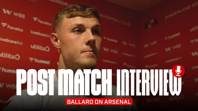 We stuck to the game plan Ballard On Arsenal Draw Post Match Interview