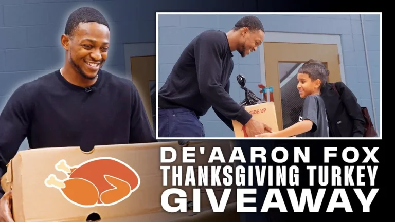 De’Aaron Fox Hosts Thanksgiving Turkey Giveaway for San Antonio Families