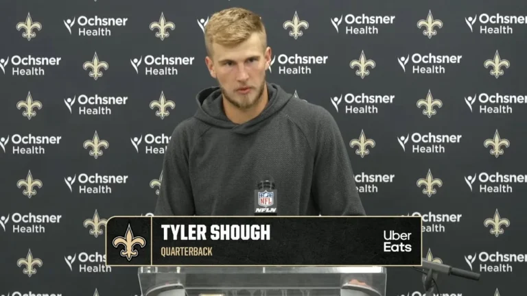 Tyler Shough talks 1st Start Saints-Rams Postgame 2025 NFL Week 9