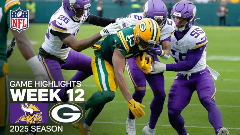 Minnesota Vikings vs. Green Bay Packers Game Highlights NFL 2025 Season Week 12