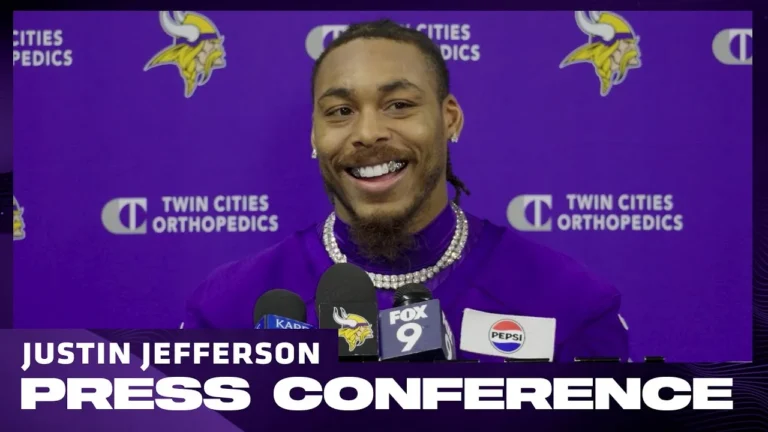 Justin Jefferson on Team’s Confidence, J.J. McCarthy’s Mentality, Challenges of Ravens Defense