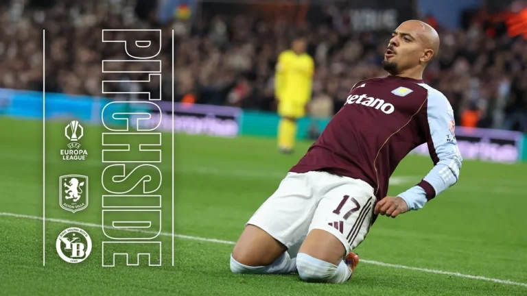 MALEN AGAIN OLE OLEEEE Aston Villa 2-1 BSC Young Boys PITCHSIDE