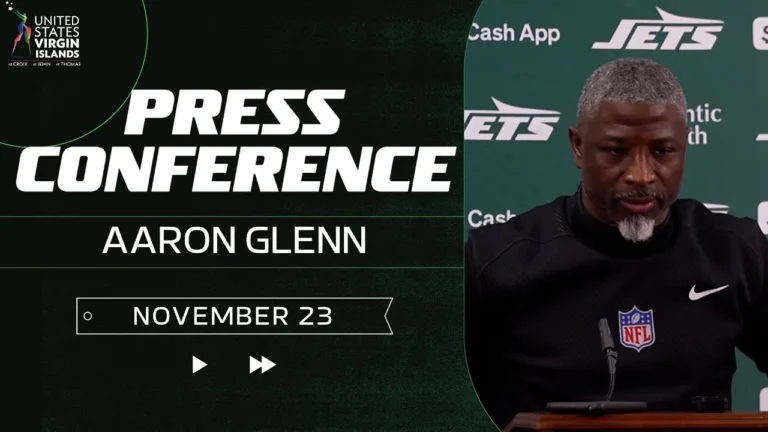 Aaron Glenn Postgame Press Conference (11 23) New York Jets