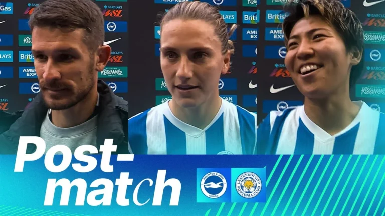 POST-MATCH Vidosic, Symonds And Seike Brighton v Leicester