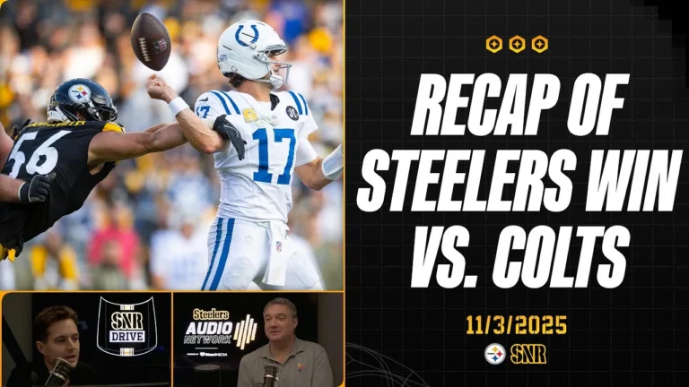 Recap of Steelers Win vs. Colts SNR Drive (Nov. 3) Pittsburgh Steelers