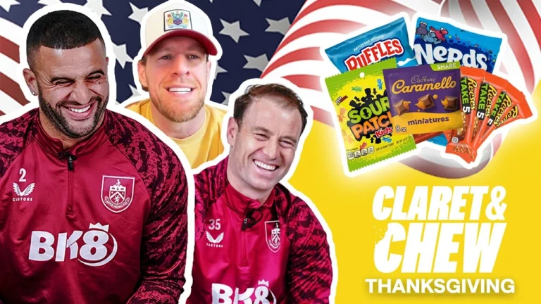 Kyle Walker And Ashley Barnes Try Snacks With JJ Watt On Thanksgiving CLARET AND CHEW