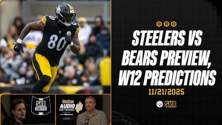 Steelers vs Bears Preview Week 12 Predictions SNR Drive (Nov.21) Pittsburgh Steelers