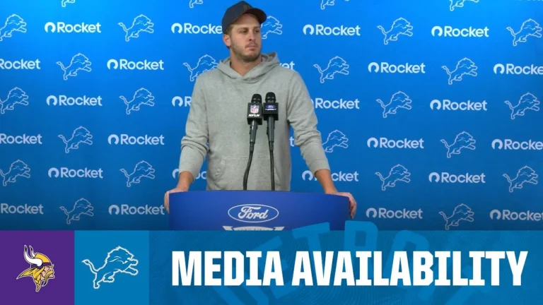 Jared Goff postgame media availability 2025 NFL Regular Season Week 9: Lions vs. Vikings