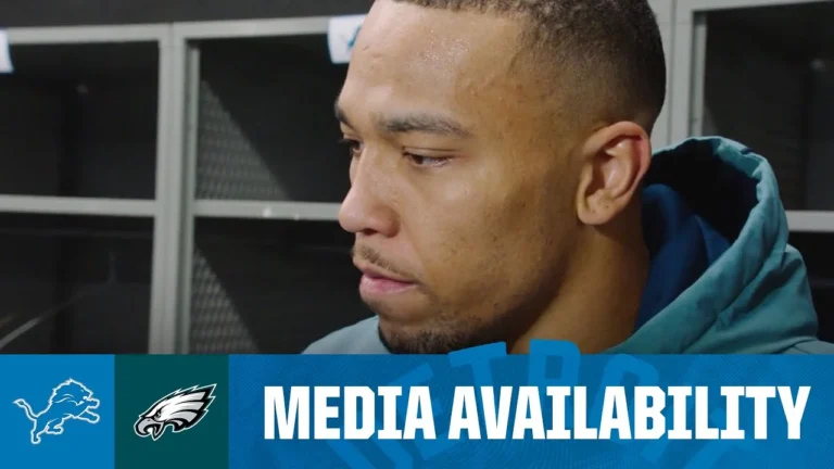 Detroit Lions players meet with the media 2025 NFL Regular Season Week 11: Lions at Eagles