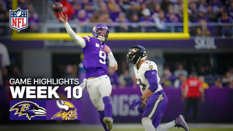 Baltimore Ravens vs Minnesota Vikings Game Highlights 2025 NFL Season Week 10