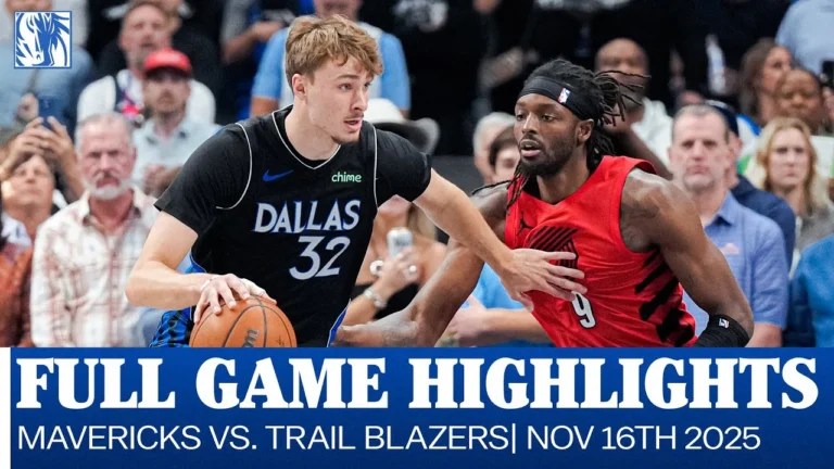 Mavericks Highlights vs. Portland Trail Blazers November 16, 2025
