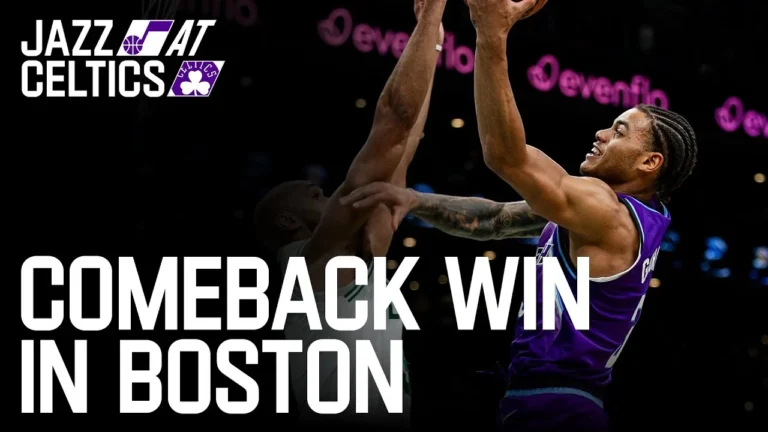 Clutch Finish, Jazz Beat Boston Utah Jazz