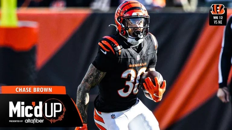 Chase Brown Mic’d Up vs New Engalnd Patriots Week 12 2025 Mic’d Up