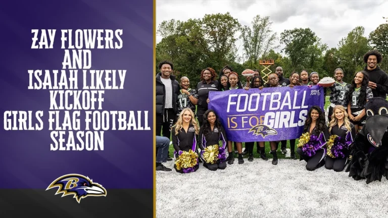 Zay Flowers, Isaiah Likely Kickoff Girls Flag Football Season at the Ravens Boys and Girls Club