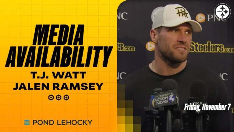 T.J. Watt, Jalen Ramsey Media Availability (Nov. 7) Pittsburgh Steelers