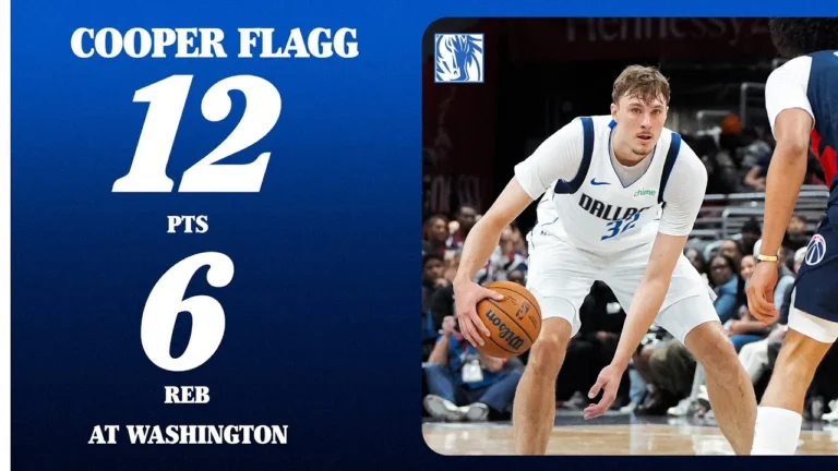 Cooper Flagg (12 PTS 6 REB) at Washington Wizards November 8, 2025