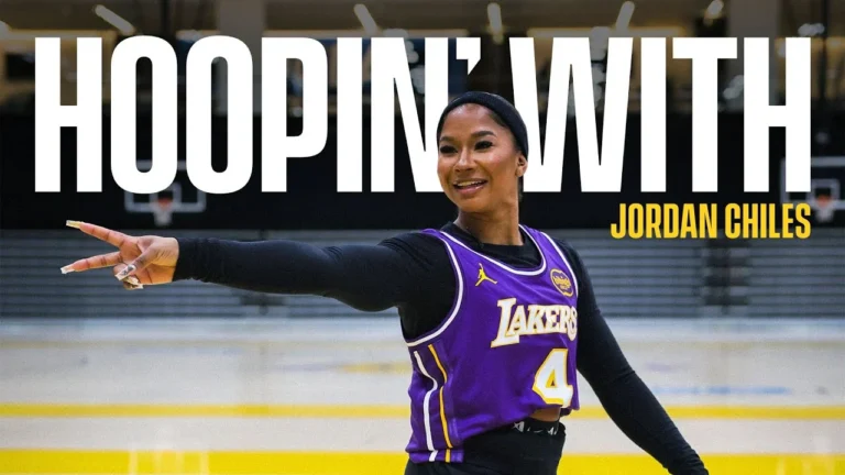 Can a World Champion Gymnast Learn a Laker Girls Routine? Hoopin With Jordan Chiles