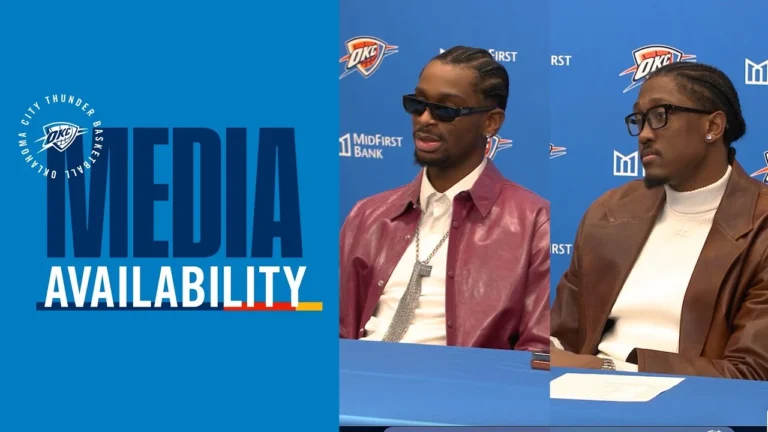 SGA and JDub after advancing to NBA Cup Quarter finals Post Game Media November 28, 2025
