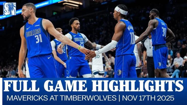 Mavericks Highlights at Minnesota Timberwolves November 17, 2025