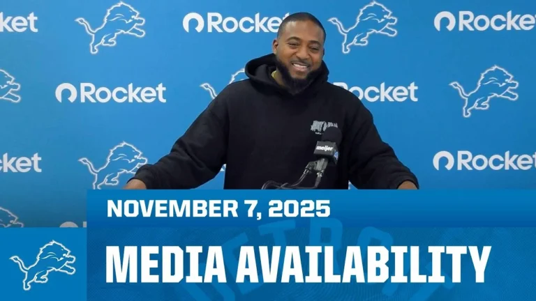 Deshea Townsend meets with the media November 7, 2025