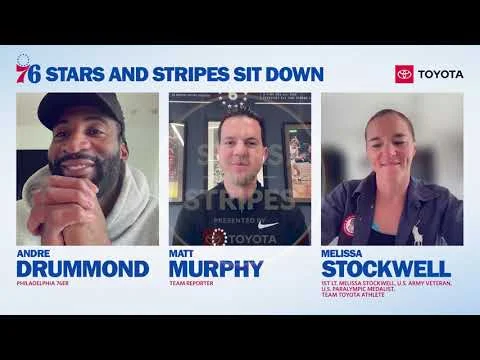 Melissa Stockwells Incredible Journey: 76ers Military Appreciation Spotlight with Andre Drummond