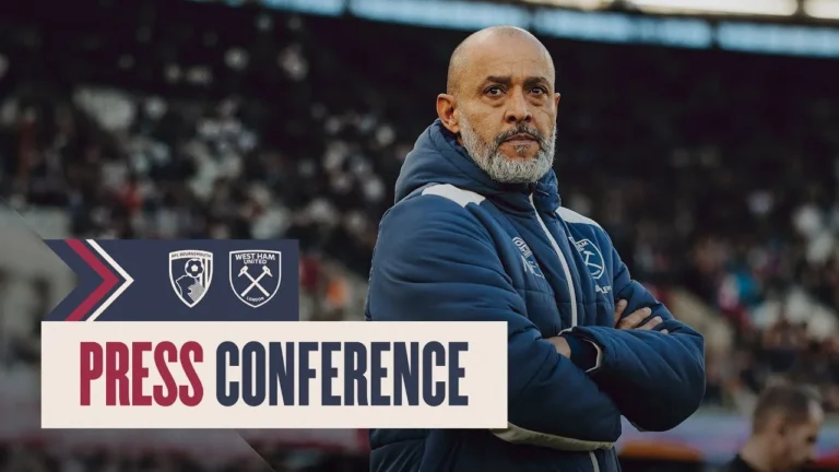 LIVE: Nuno Espírito Santo’s Press Conference Bournemouth v West Ham
